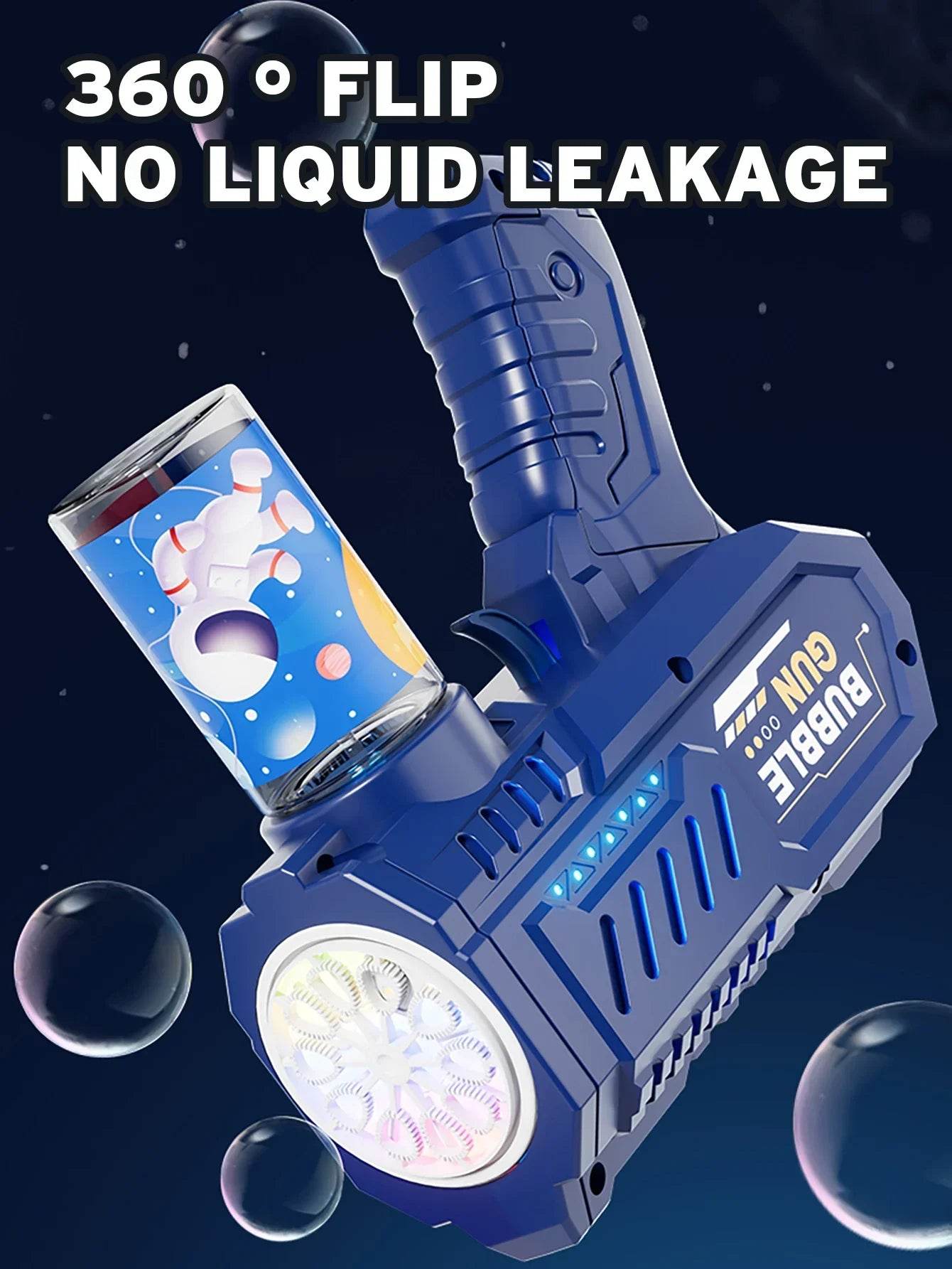 Fully Automatic Bubble Gun Rocket Bubbles Machine Automatic Blower with Bubble Liquid Toy for Kids Beach Outdoor Gifts - ToylandEU