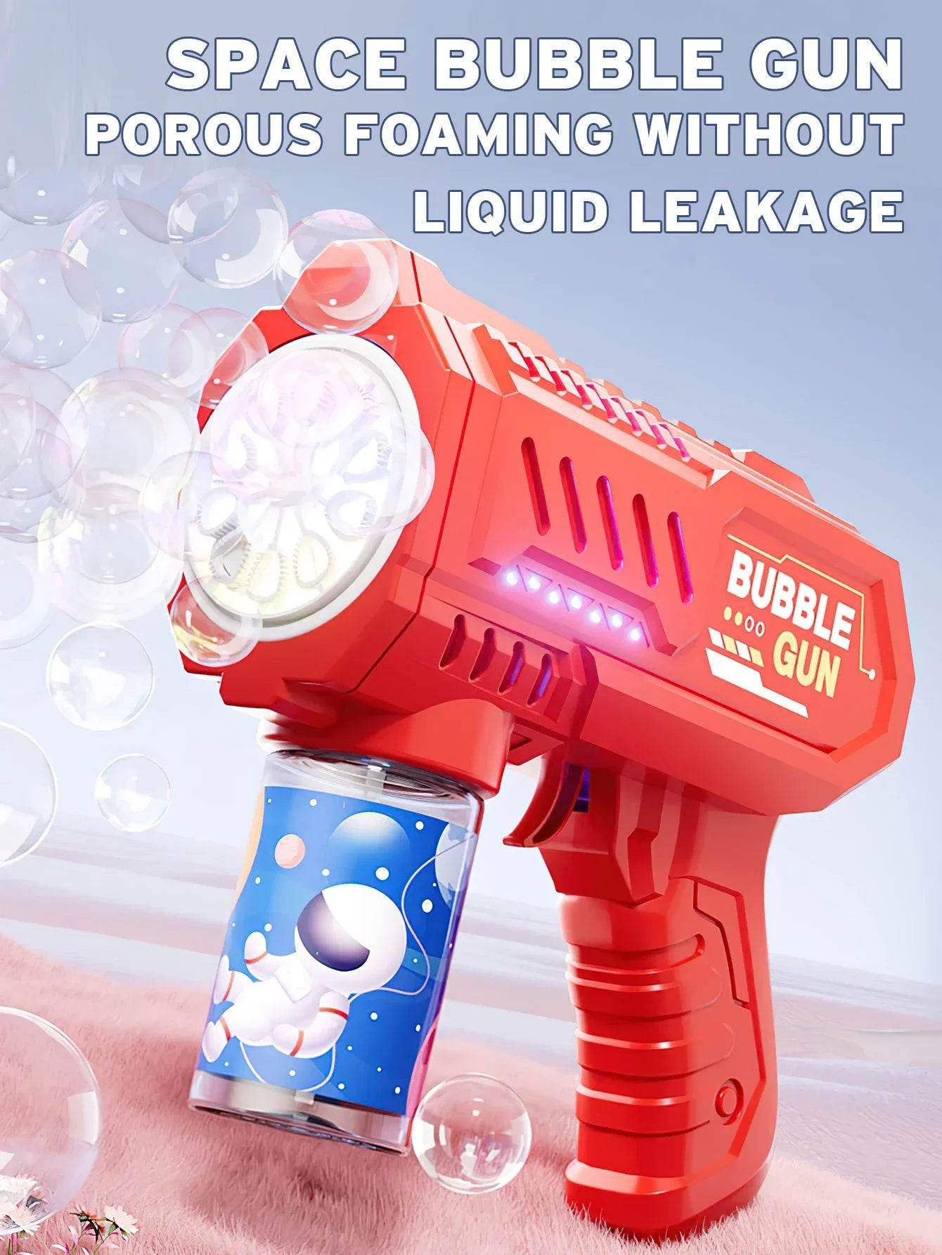 Fully Automatic Bubble Gun Rocket Bubbles Machine Automatic Blower with Bubble Liquid Toy for Kids Beach Outdoor Gifts - ToylandEU