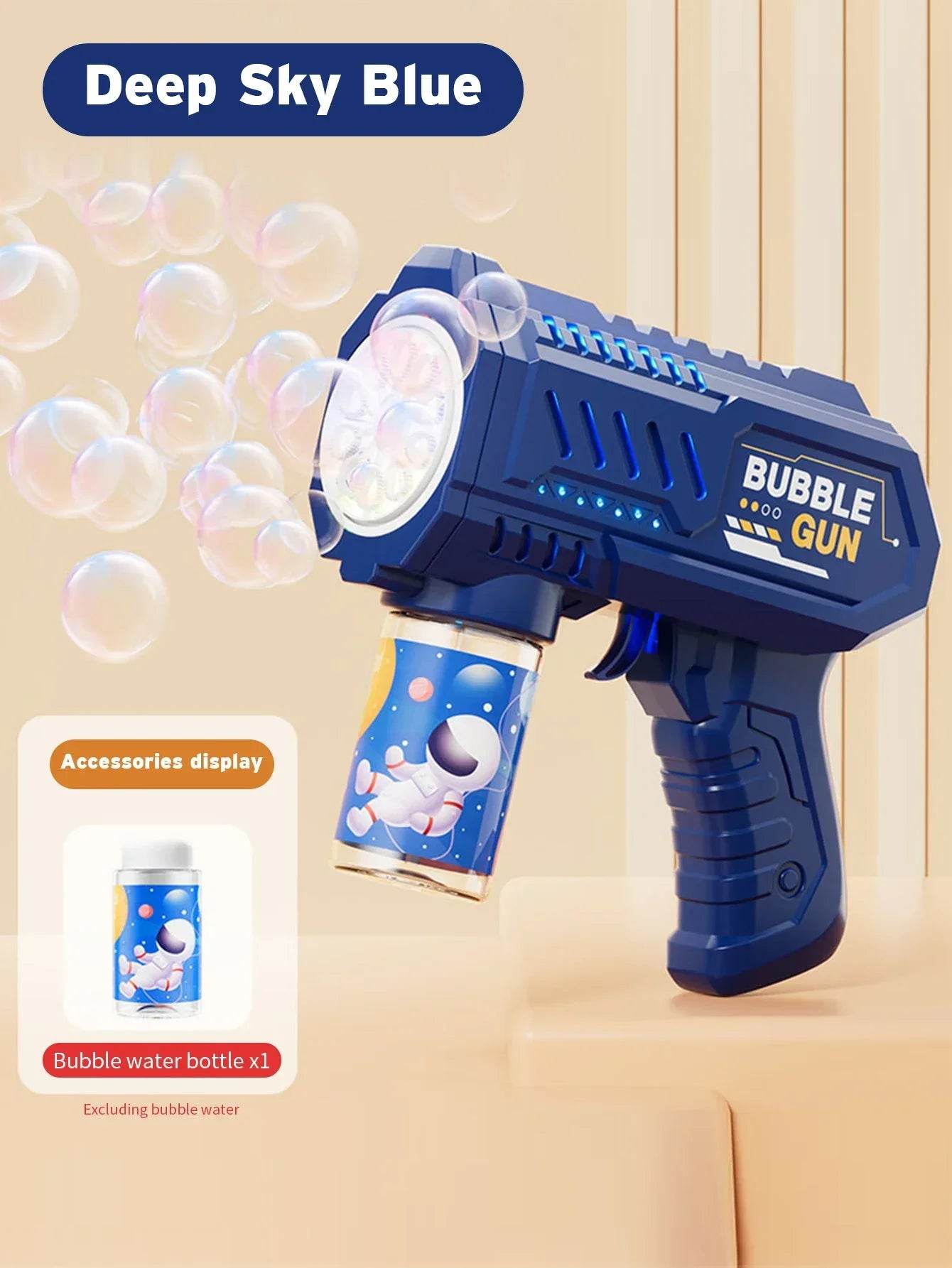 Fully Automatic Bubble Gun Rocket Bubbles Machine Automatic Blower with Bubble Liquid Toy for Kids Beach Outdoor Gifts - ToylandEU
