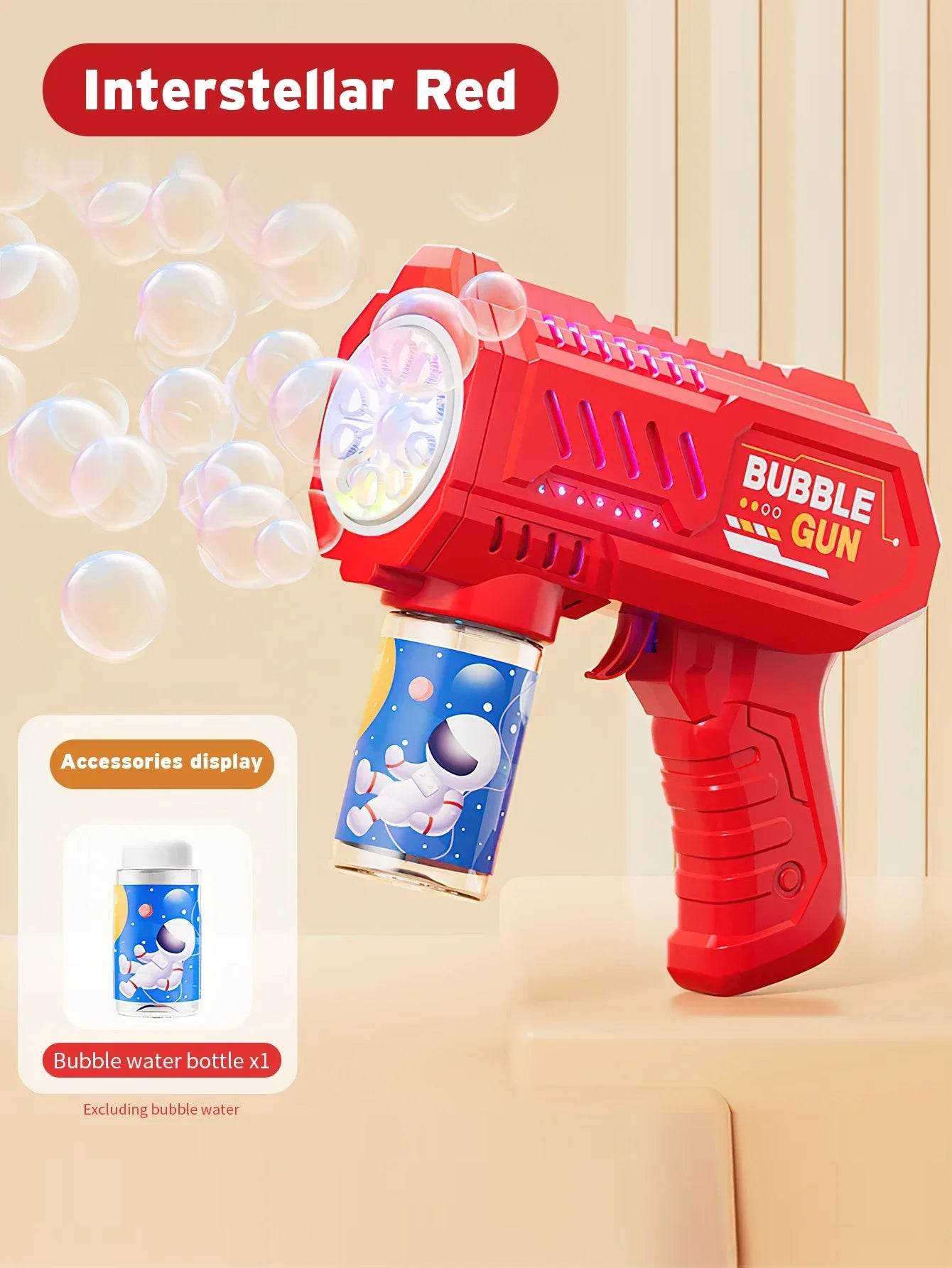 Fully Automatic Bubble Gun Rocket Bubbles Machine Automatic Blower with Bubble Liquid Toy for Kids Beach Outdoor Gifts - ToylandEU