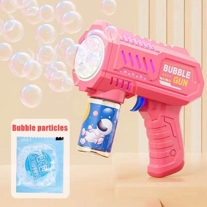Fully Automatic Bubble Gun Rocket Bubbles Machine Automatic Blower with Bubble Liquid Toy for Kids Beach Outdoor Gifts - ToylandEU