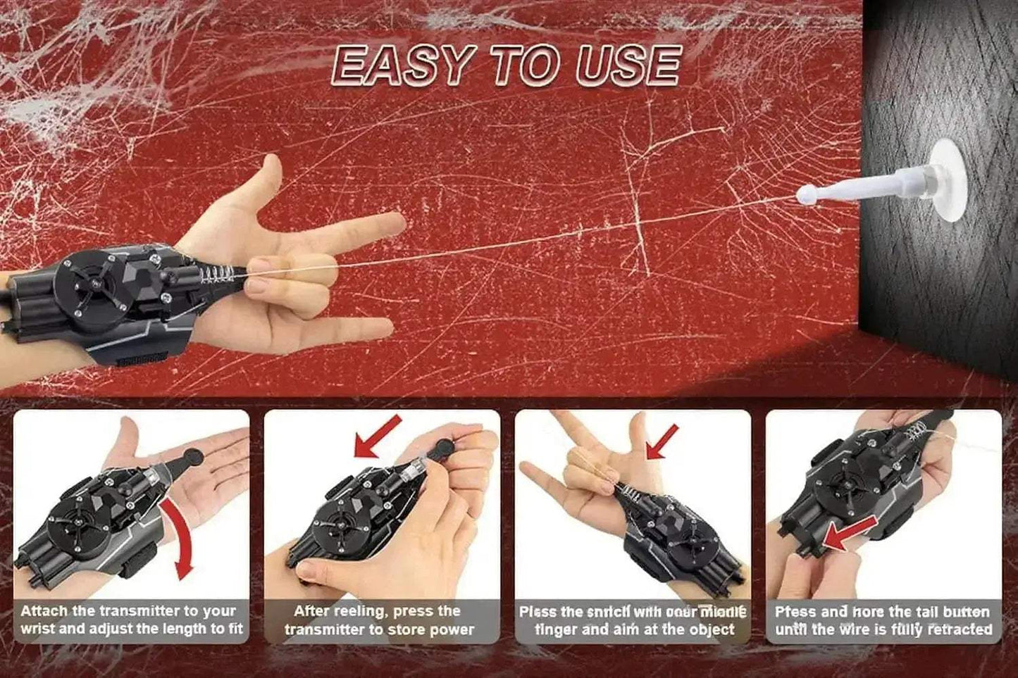 Fully Automatic Spider Silk Launcher For Cosplay Prop - ToylandEU