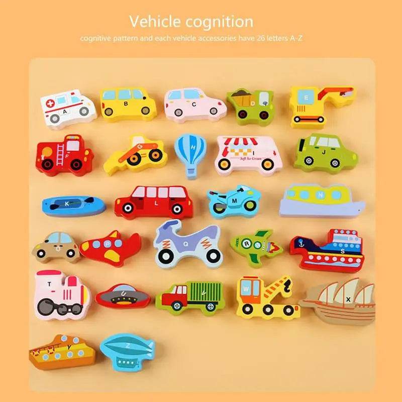 Забавен и образователен Монтесори пъзел за подреждане: дървена играчка за развитие на уменията на малки деца - ToylandEU