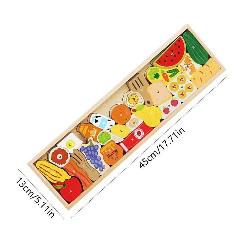 Забавен и образователен Монтесори пъзел за подреждане: дървена играчка за развитие на уменията на малки деца - ToylandEU