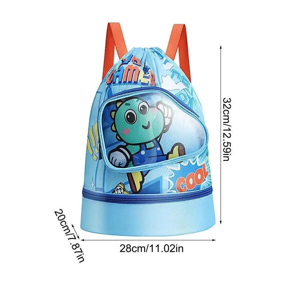  Fun Cartoon Kids Swim Backpack with Wet/Dry Storage & Shoe Pocket -  ToylandEU™