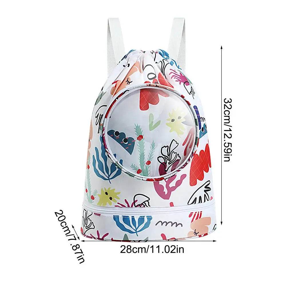 Fun Cartoon Kids Swim Backpack with Wet/Dry Storage & Shoe Pocket - ToylandEU