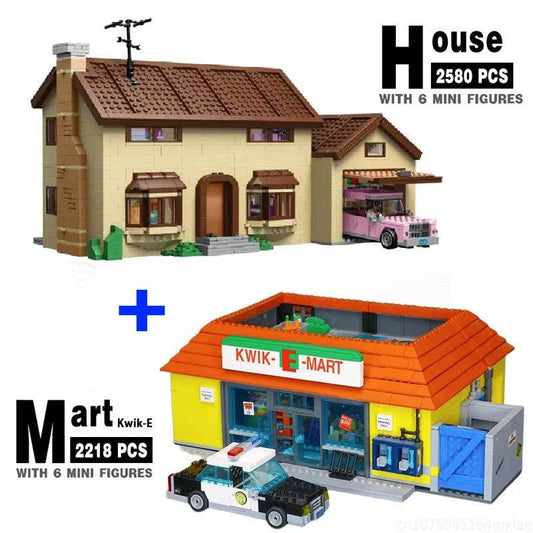 Fun & Eco-Friendly Simpsons Kwik-E-Mart Building Blocks Kit for Kids - 6 Years+ - ToylandEU