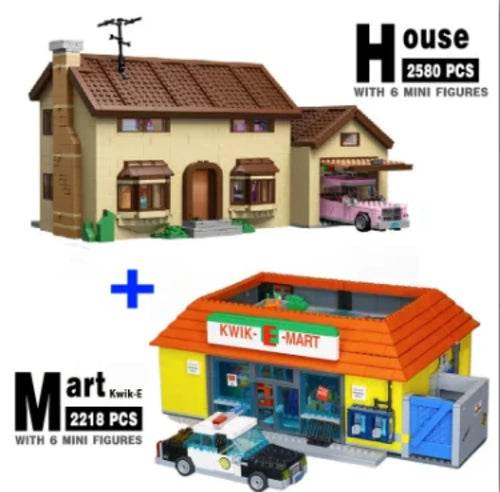 Fun & Eco-Friendly Simpsons Kwik-E-Mart Building Blocks Kit for Kids - 6 Years+ - ToylandEU