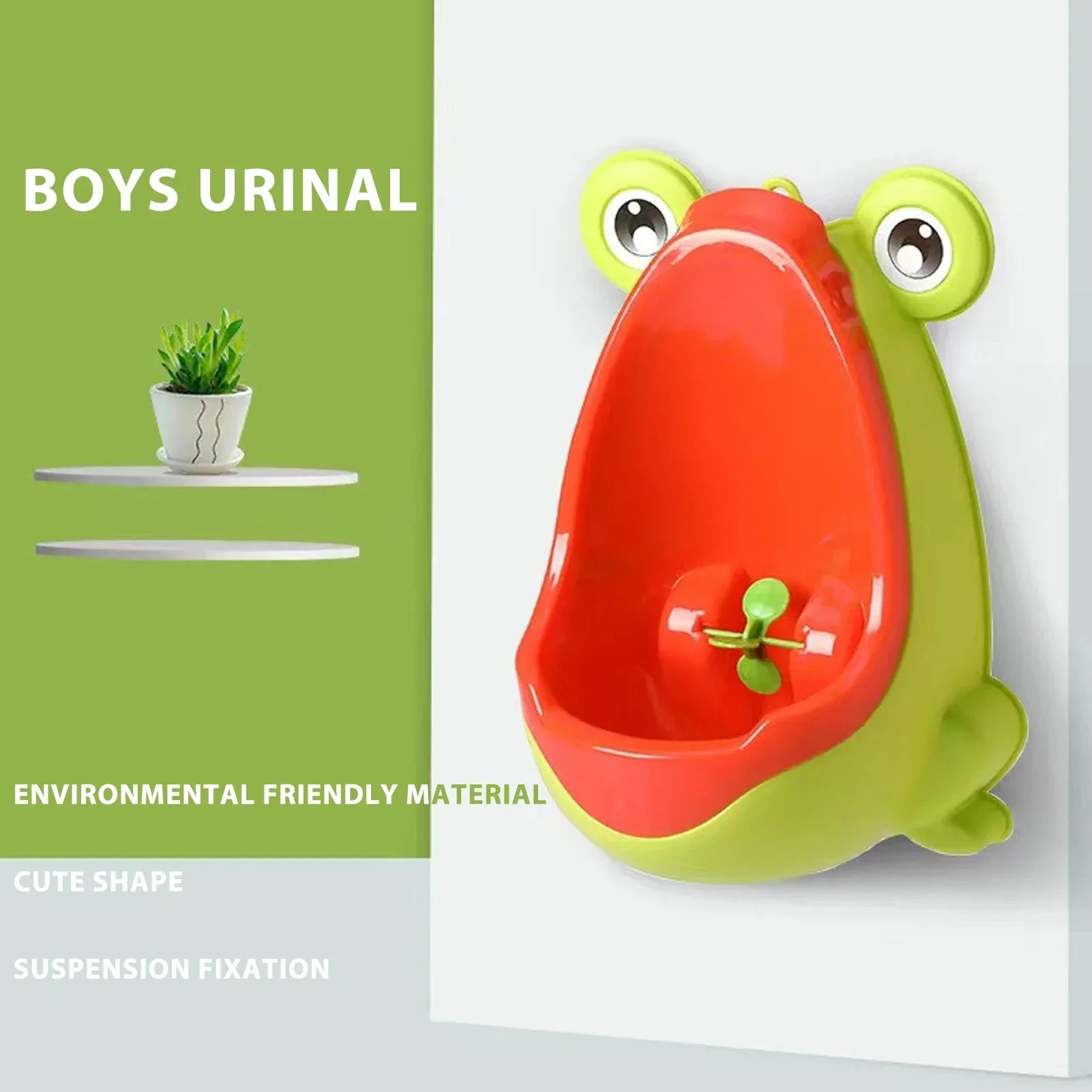 Fun Frog Shape Wall Mounted Potty For Boys Toilet Training - ToylandEU