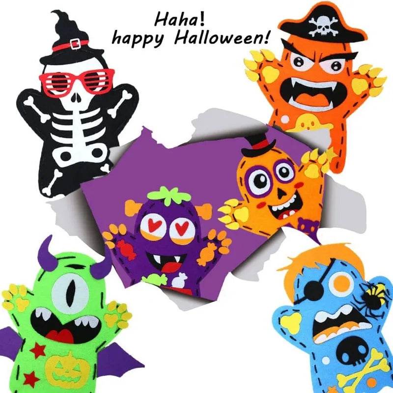 Fun Halloween DIY Hand Puppet Craft Kit for Kids – Felt Sewing Project - ToylandEU