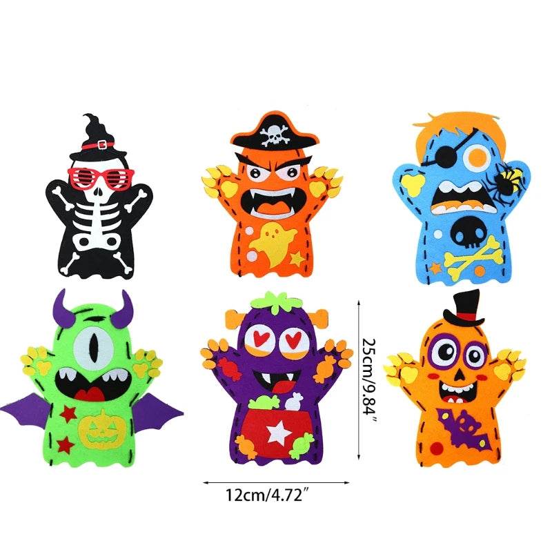 Fun Halloween DIY Hand Puppet Craft Kit for Kids – Felt Sewing Project - ToylandEU