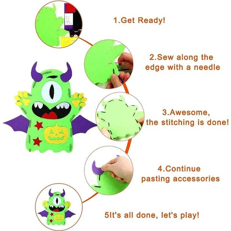 Fun Halloween DIY Hand Puppet Craft Kit for Kids – Felt Sewing Project - ToylandEU