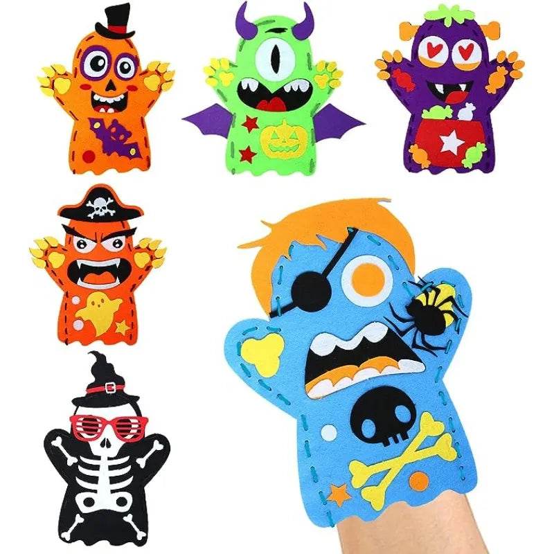 Fun Halloween DIY Hand Puppet Craft Kit for Kids – Felt Sewing Project - ToylandEU