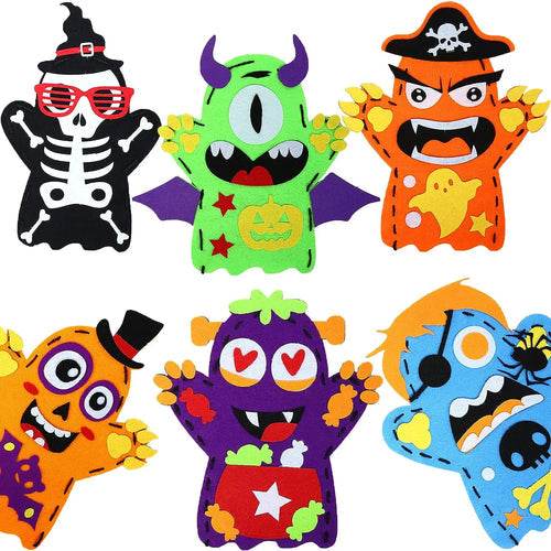 Fun Halloween DIY Hand Puppet Craft Kit for Kids – Felt Sewing Project - ToylandEU