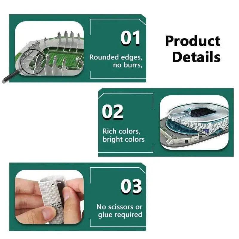  Fun Premium 3D Paper Puzzle Football Stadium Model Kit -  ToylandEU™