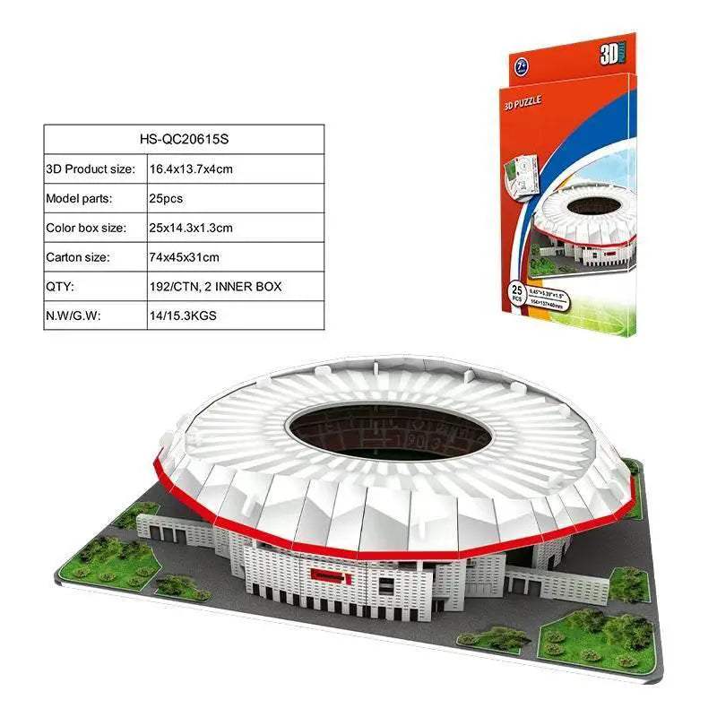  Fun Premium 3D Paper Puzzle Football Stadium Model Kit -  ToylandEU™