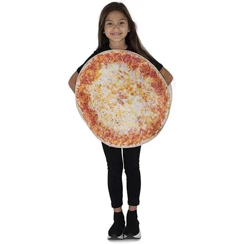 Kinder Pizza Slice Kostüm Oberteil – Für Jungen & Mädchen 8-10 Jahre – Lustiges Faschings- Oder Halloween-Kostüm