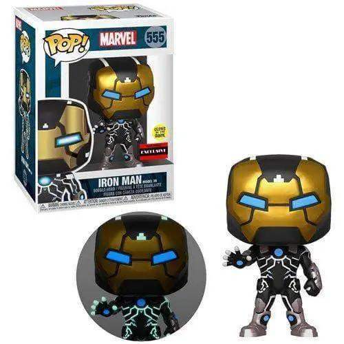 Funko Pop Iron Man GITD Bobble Head AAA Exclusive Collectible - ToylandEU