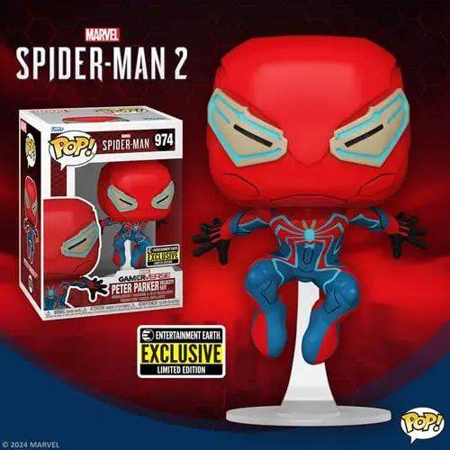 Funko Pop! 974 - Marvel - Spider-Man 2 Peter Parker Velocity Suit Vinyl Figure - Entertainment Earth Exclusive - ToyShnip