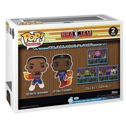Funko Pop! Basketball NBA JAM Dennis Rodman & Isiah Thomas 2-Pack Vinyl Figure - ToyShnip