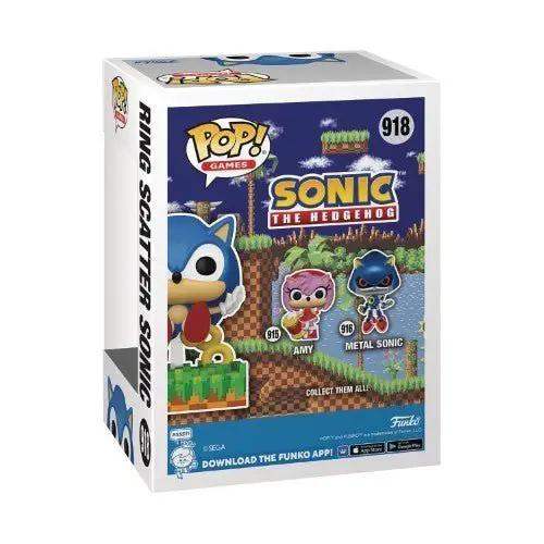 Funko Pop! Games 918 - Sonic the Hedgehog - Ring Scatter Sonic Vinyl Figure - PREVIEWS Exclusive - ToyShnip