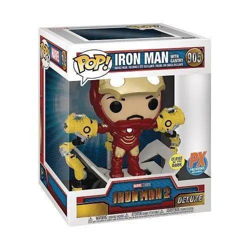  Funko Pop! 905 - Marvel Iron Man with Gantry Glow-in-the-Dark Deluxe Vinyl Bobble Head - PX -  ToylandEU™