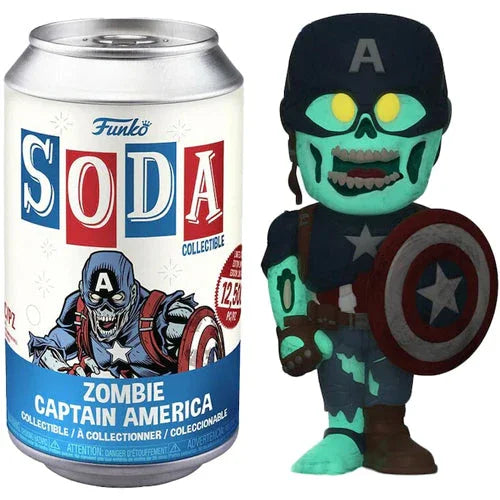 Funko Soda Zombie Captain America (Glow in the Dark, Opened) **Chase** - ToylandEU