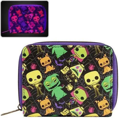 Nightmare Before Christmas Black Light Zip Wallet Collectible - ToylandEU
