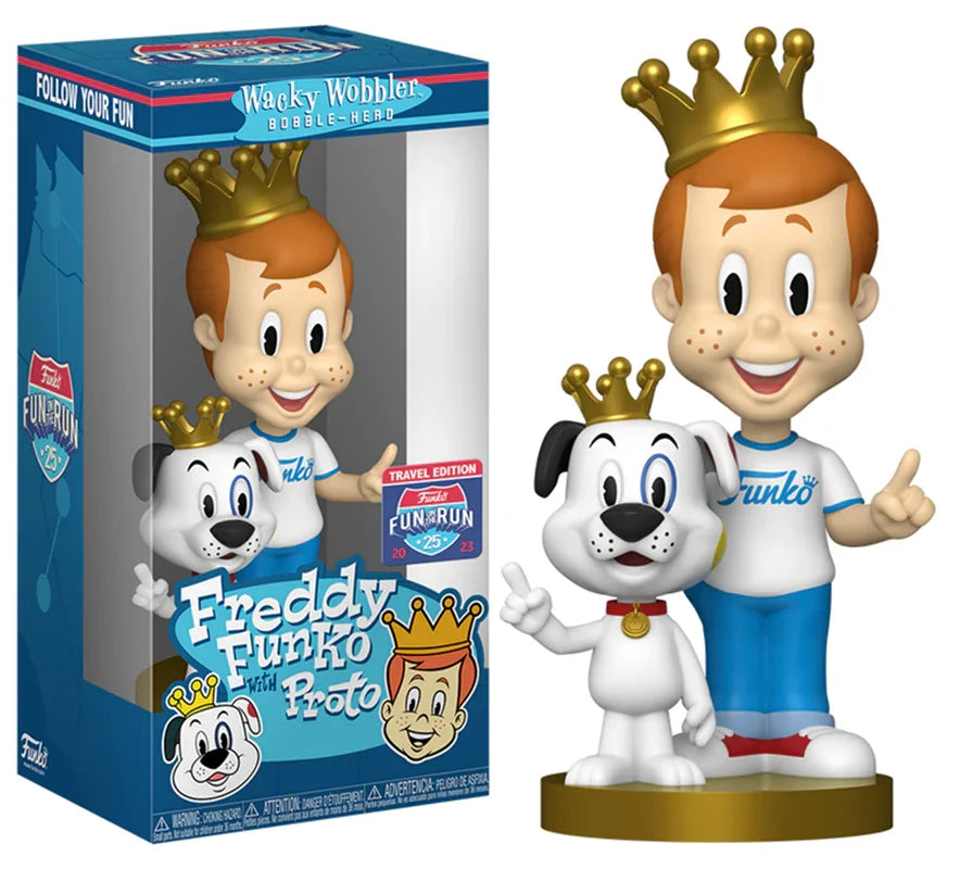 Funko Wacky Wobbler Freddy w/ Proto - Fun on the Run Travel Edition Exclusive - ToylandEU