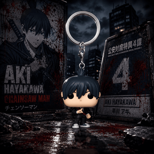 Funko Pop! Keychain Chainsaw Man Aki Hayakawa | Officially Licensed | 1.5 Inch Vinyl Figure | Ages 3 And Up