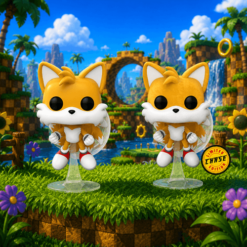 Funko Pop Figure | Tails Sonic Character | Flying Pose Exclusive | 5 Inch Tall