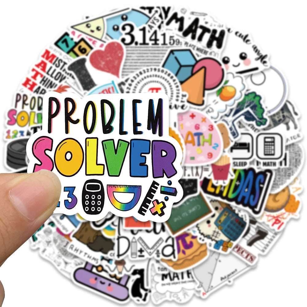 Funny Cartoon Math Stickers for Laptops - Waterproof DIY Graffiti Set - ToylandEU