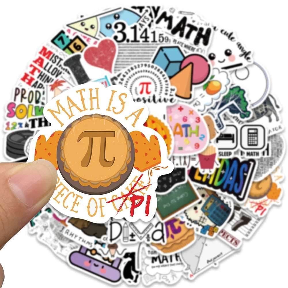 Funny Cartoon Math Stickers for Laptops - Waterproof DIY Graffiti Set - ToylandEU