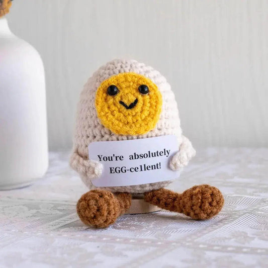  Funny Crochet Positive Energy Egg Doll Home Decor Gift -  ToylandEU™
