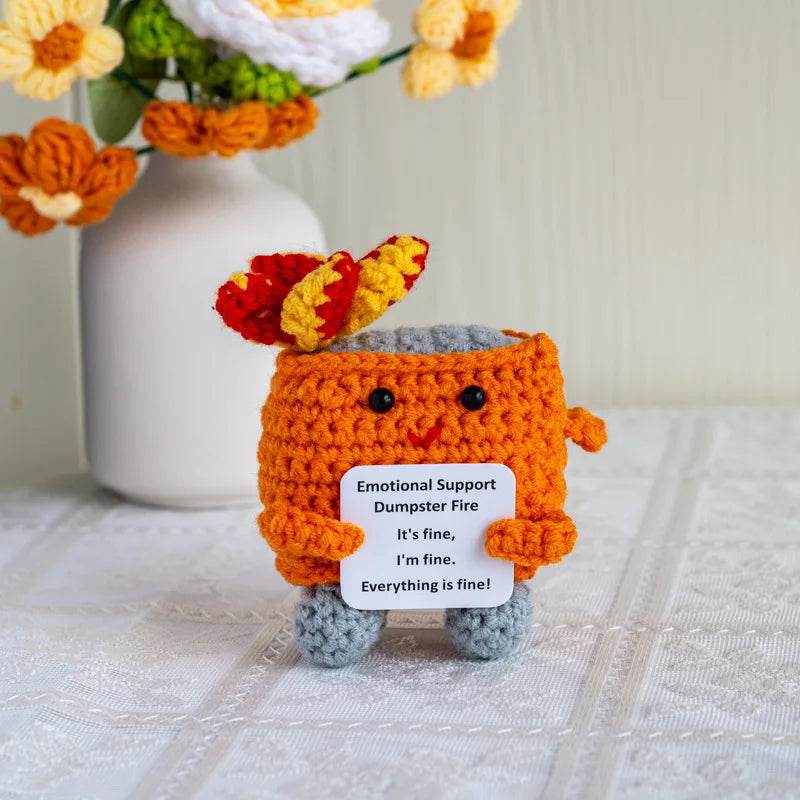 Funny Crochet Positive Energy Egg Doll Home Decor Gift - ToylandEU