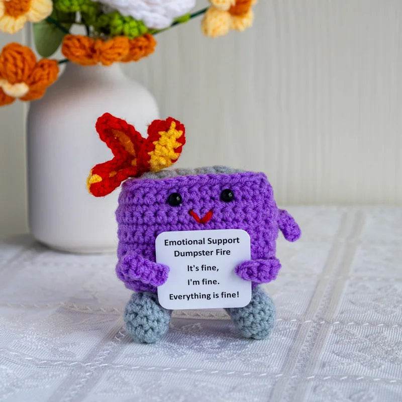 Funny Crochet Positive Energy Egg Doll Home Decor Gift - ToylandEU