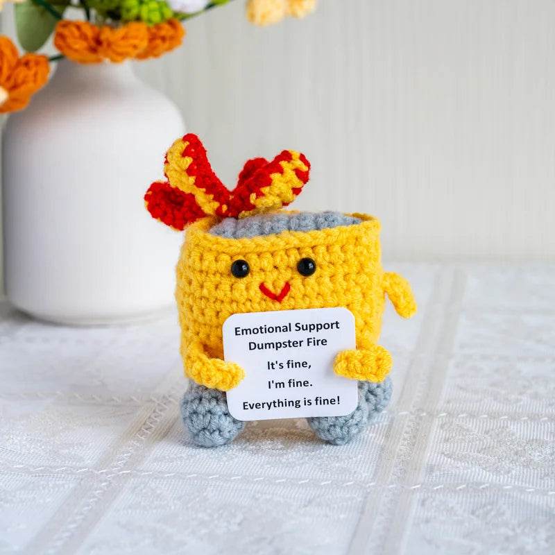 Funny Crochet Positive Energy Egg Doll Home Decor Gift - ToylandEU
