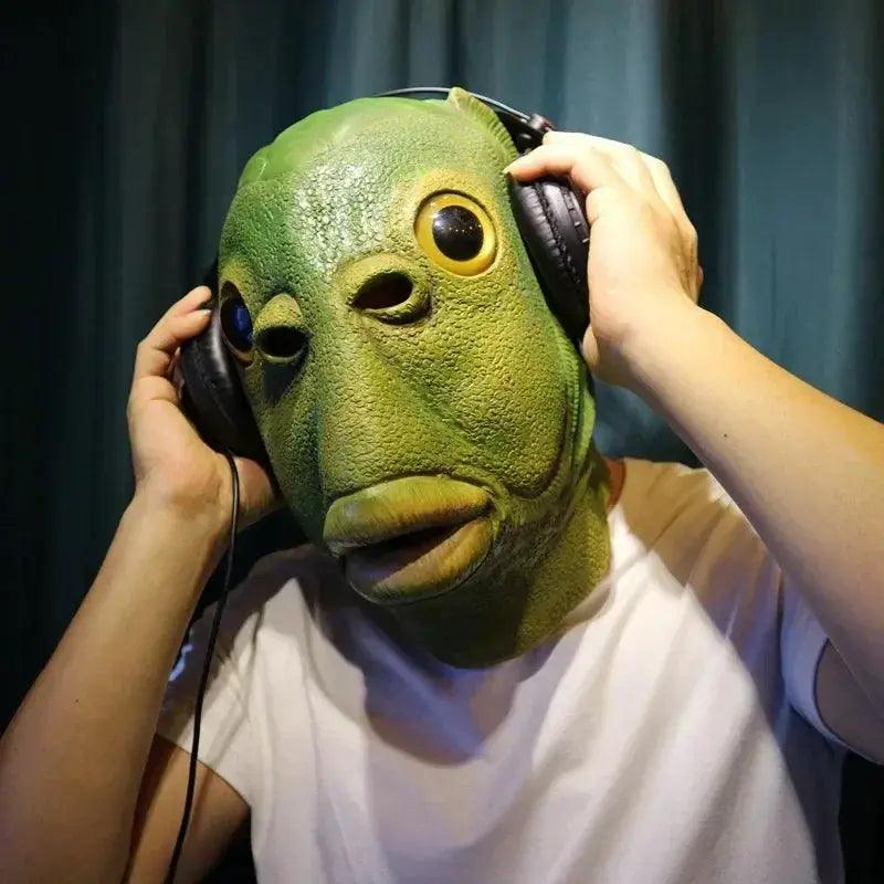  Funny Fish Head Mask Silica Gel For Halloween Parties -  ToylandEU™