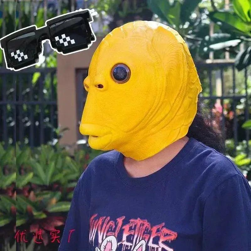  Funny Fish Head Mask Silica Gel For Halloween Parties -  ToylandEU™