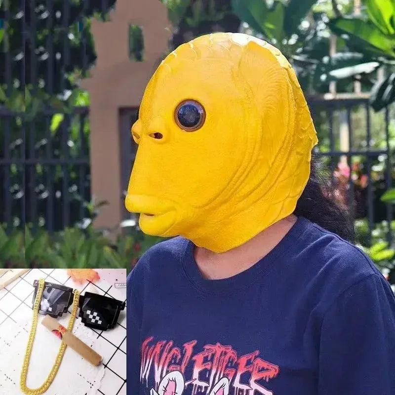  Funny Fish Head Mask Silica Gel For Halloween Parties -  ToylandEU™