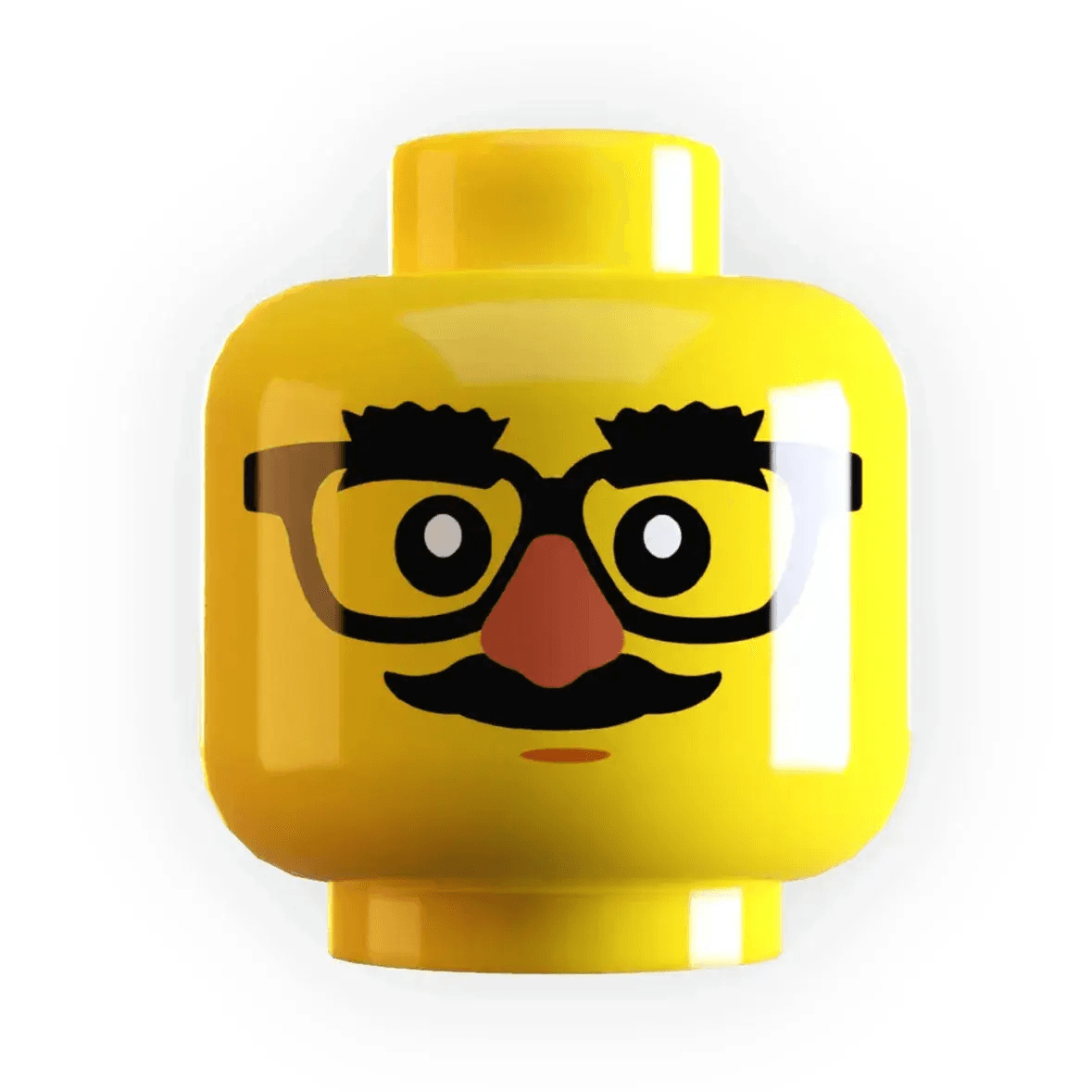 Funny Glasses on Minifig Head made using LEGO part - ToylandEU