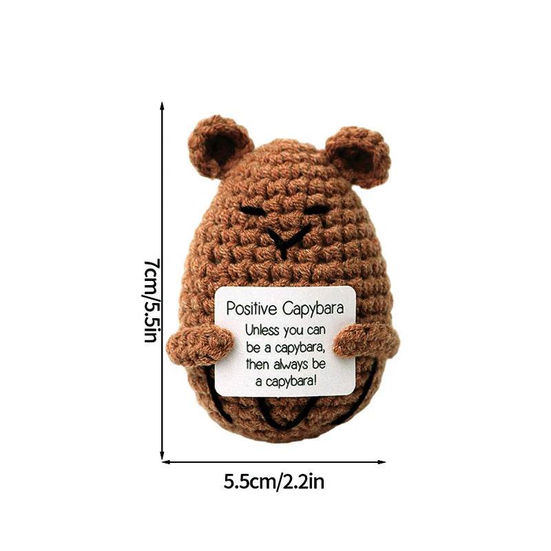 Funny Handmade Positive Energy Bee Doll With Card Home Room Decoration Crochet Knitting Shark Doll Ornament Christmas Party Gift - ToylandEU