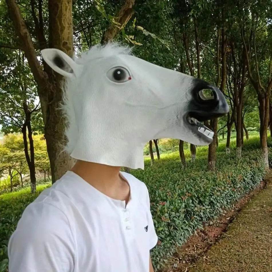 Funny Mask Horse Head Latex For Adult Halloween Parties - ToylandEU