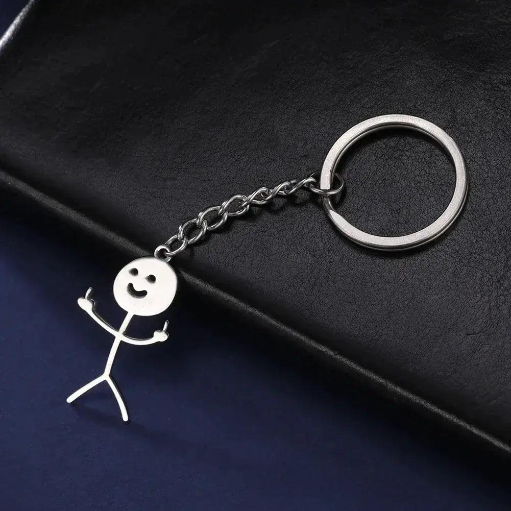  Funny Middle Finger Keychain Stainless Steel Gift -  ToylandEU™