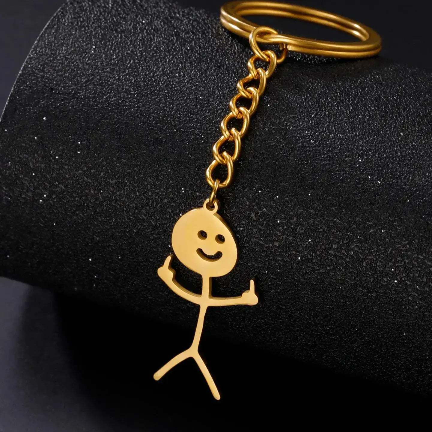 Funny Middle Finger Keychain Stainless Steel Gift For Friends - ToylandEU