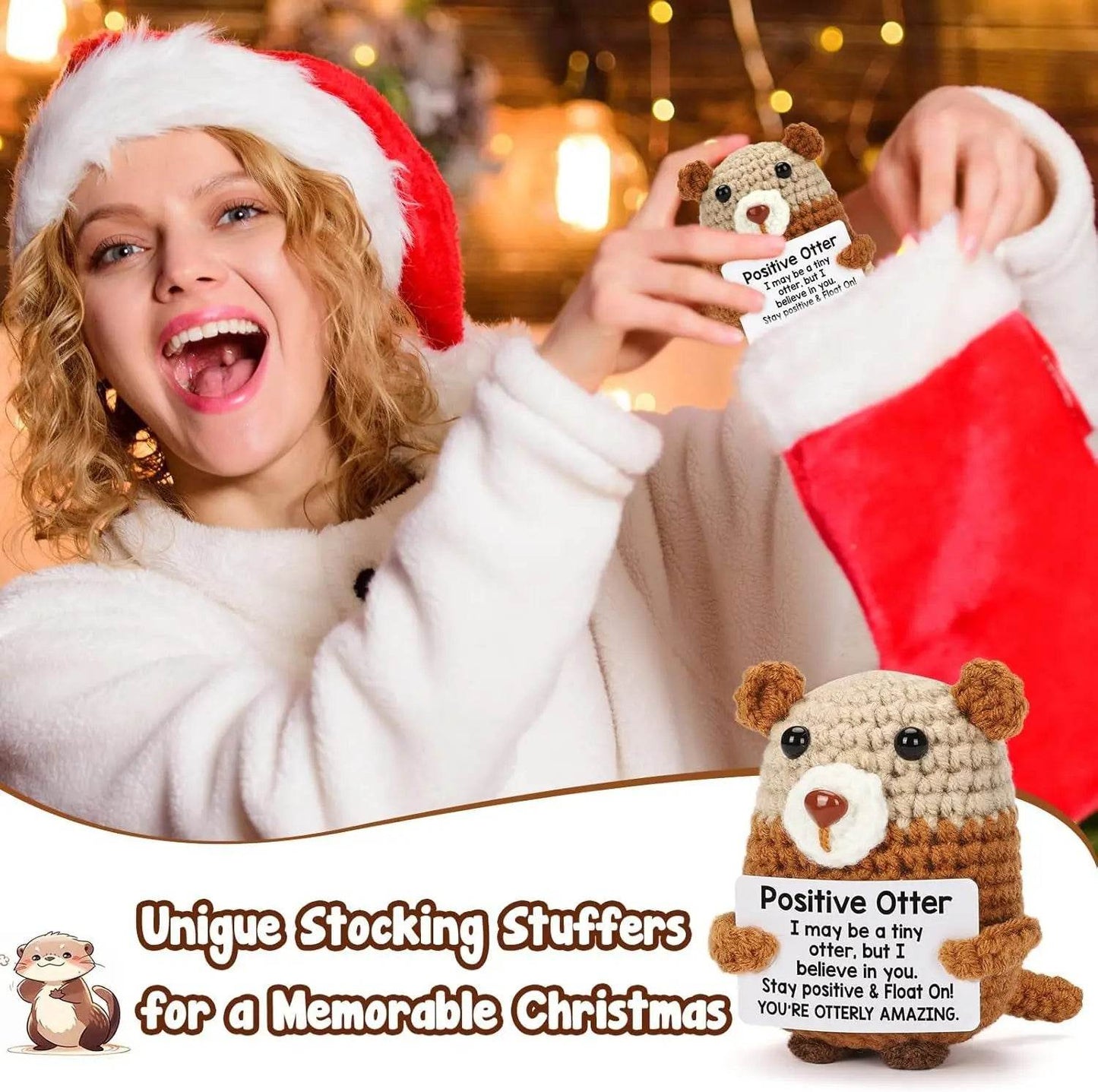 Funny Positive Crochet Dolls Emotional Support Gift for Mom Friend Home Party Office Desk Decoration - ToylandEU