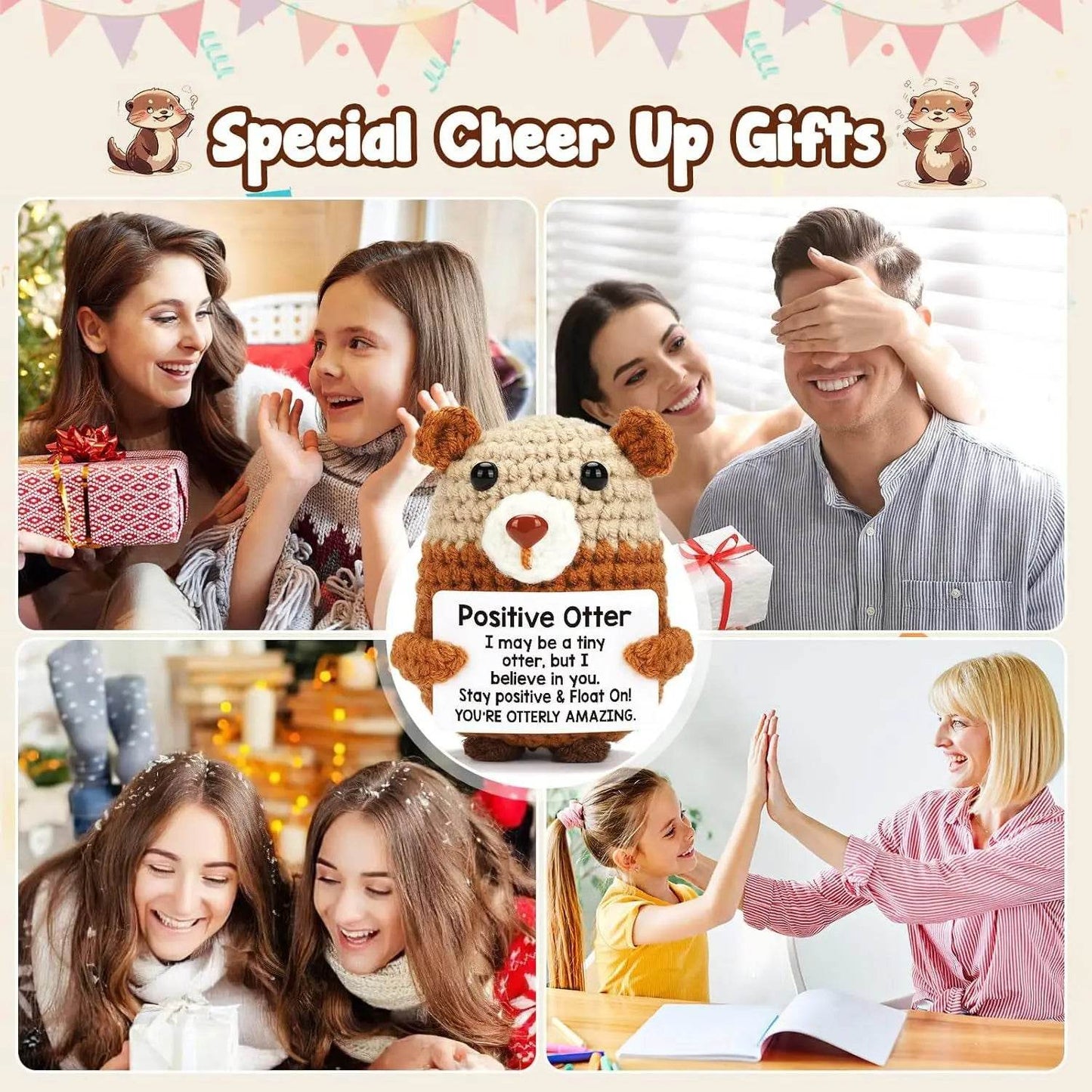 Funny Positive Crochet Dolls Emotional Support Gift for Mom Friend Home Party Office Desk Decoration - ToylandEU