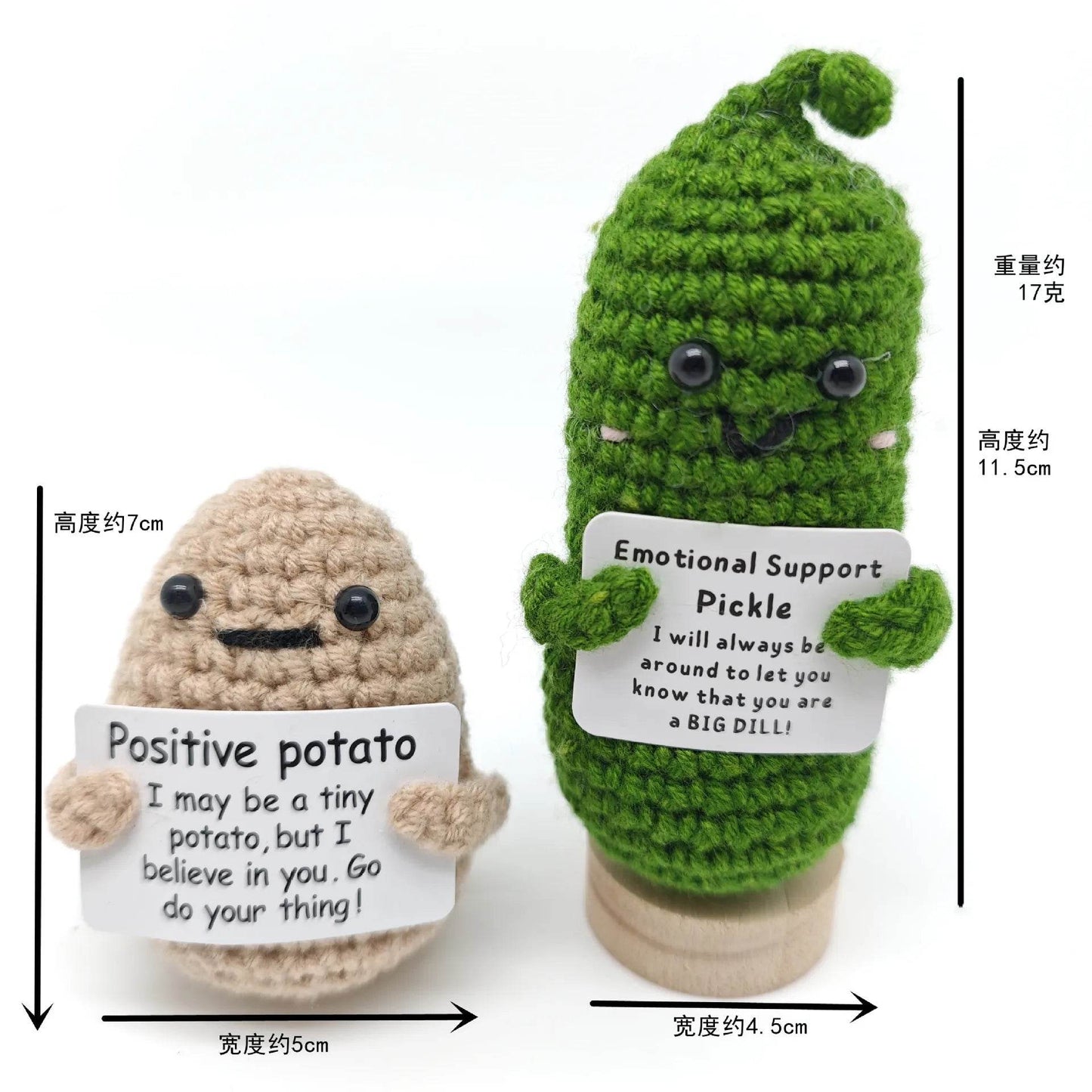 Funny Positive Crochet Dolls Emotional Support Gift for Mom Friend Home Party Office Desk Decoration - ToylandEU