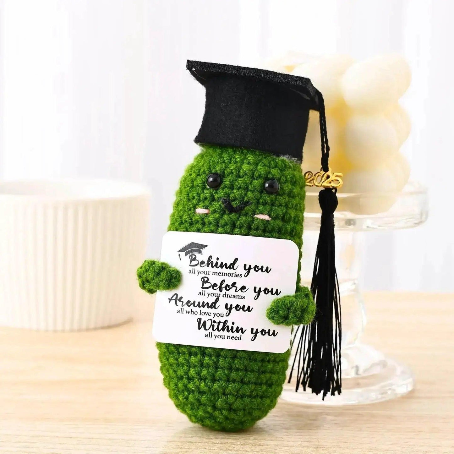  Funny Positive Support Pickle Doll Handmade Woolly Knitted -  ToylandEU™