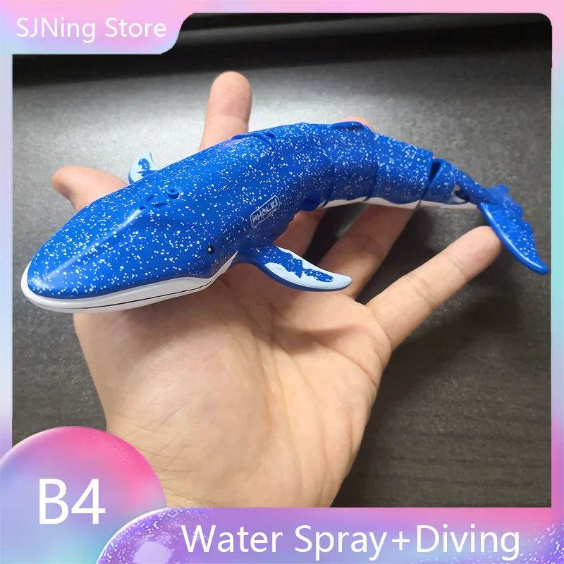 Funny Remote Control Whale Toy with Water Spray Feature for Kids and Animal Lovers - ToylandEU